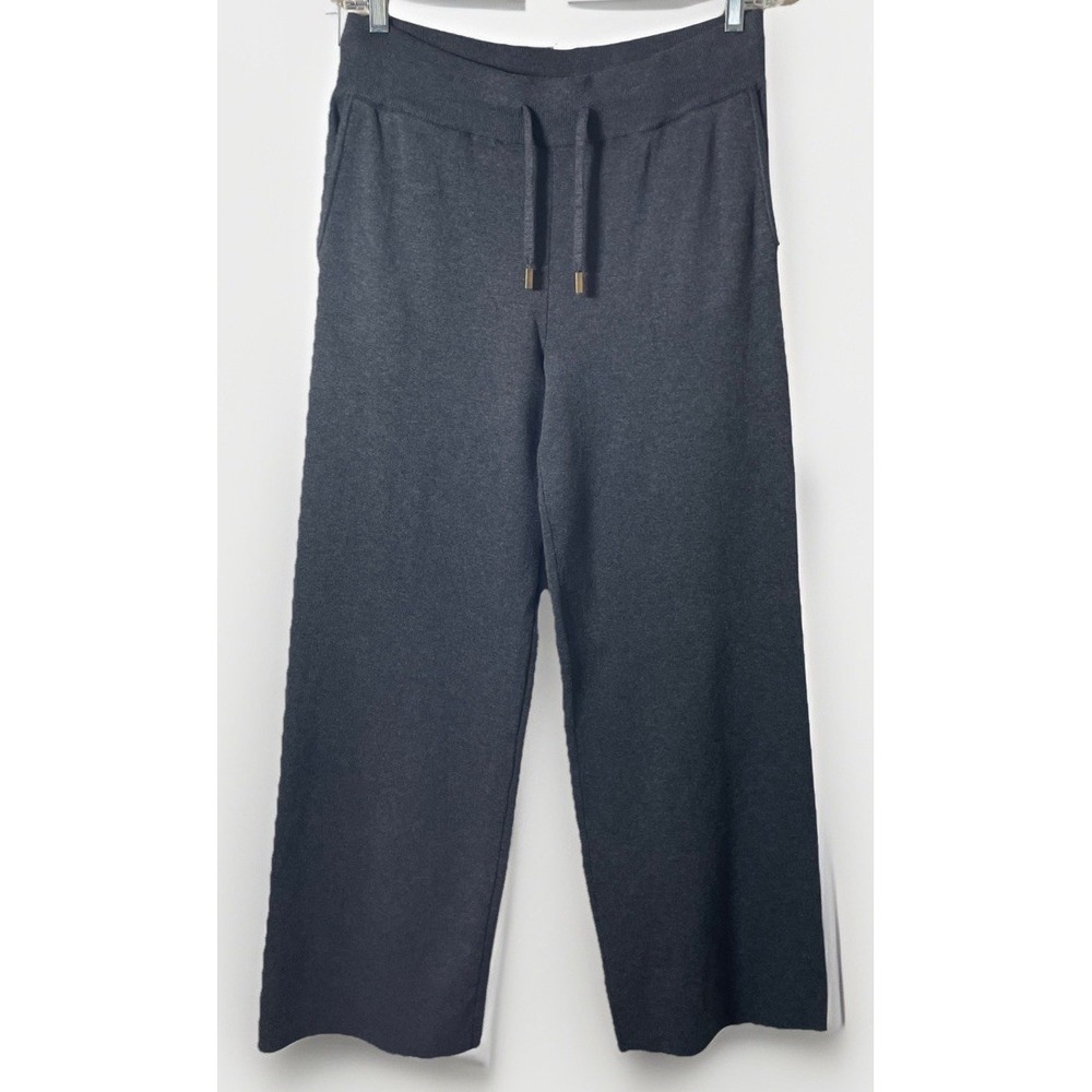 Lark And‎ Grey Ribbed Knit Gray Straight Leg Lounge Pants Women's Size PXL